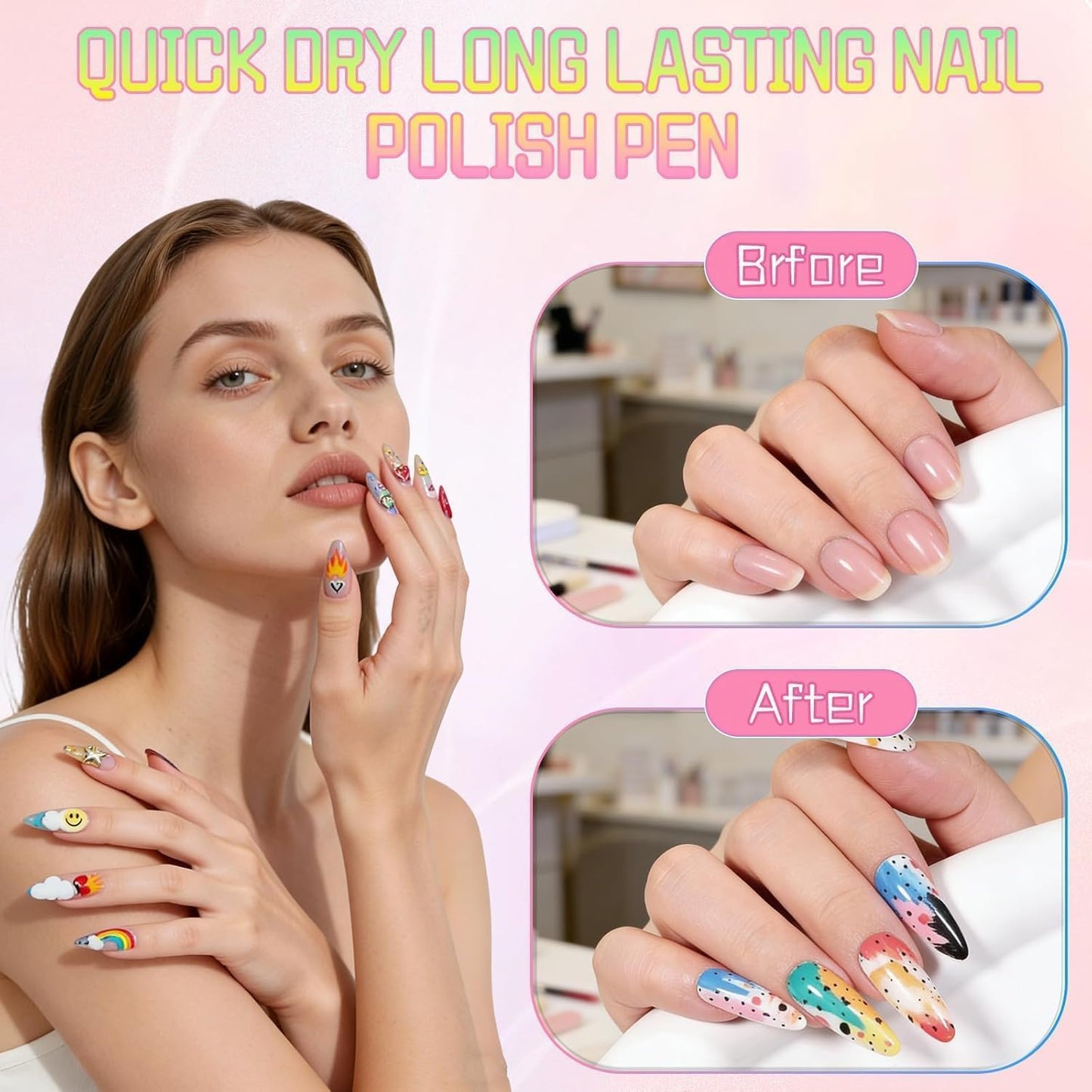 12 Colors Nail Art Pen Set