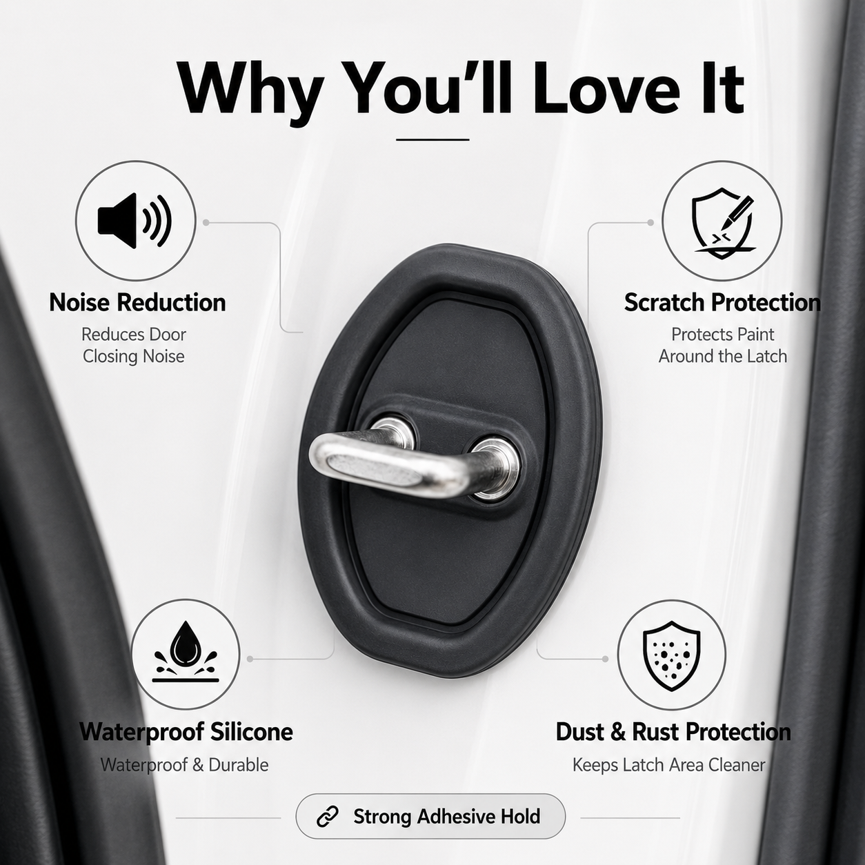 4 PCS Car Door Latch Protector