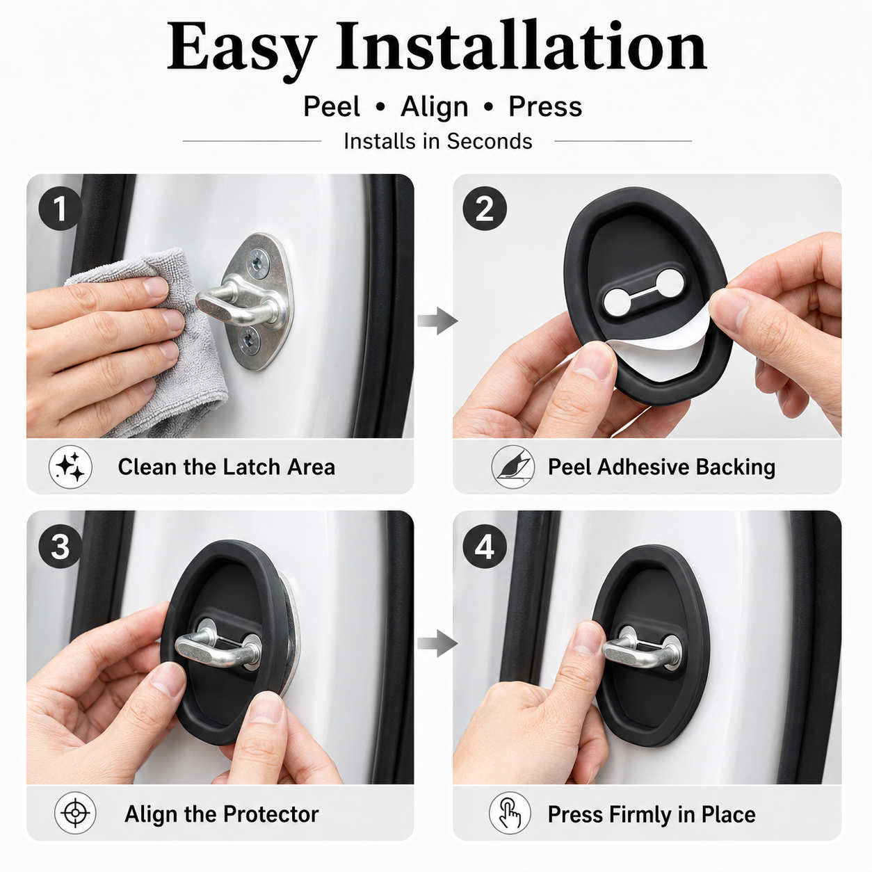 4 PCS Car Door Latch Protector