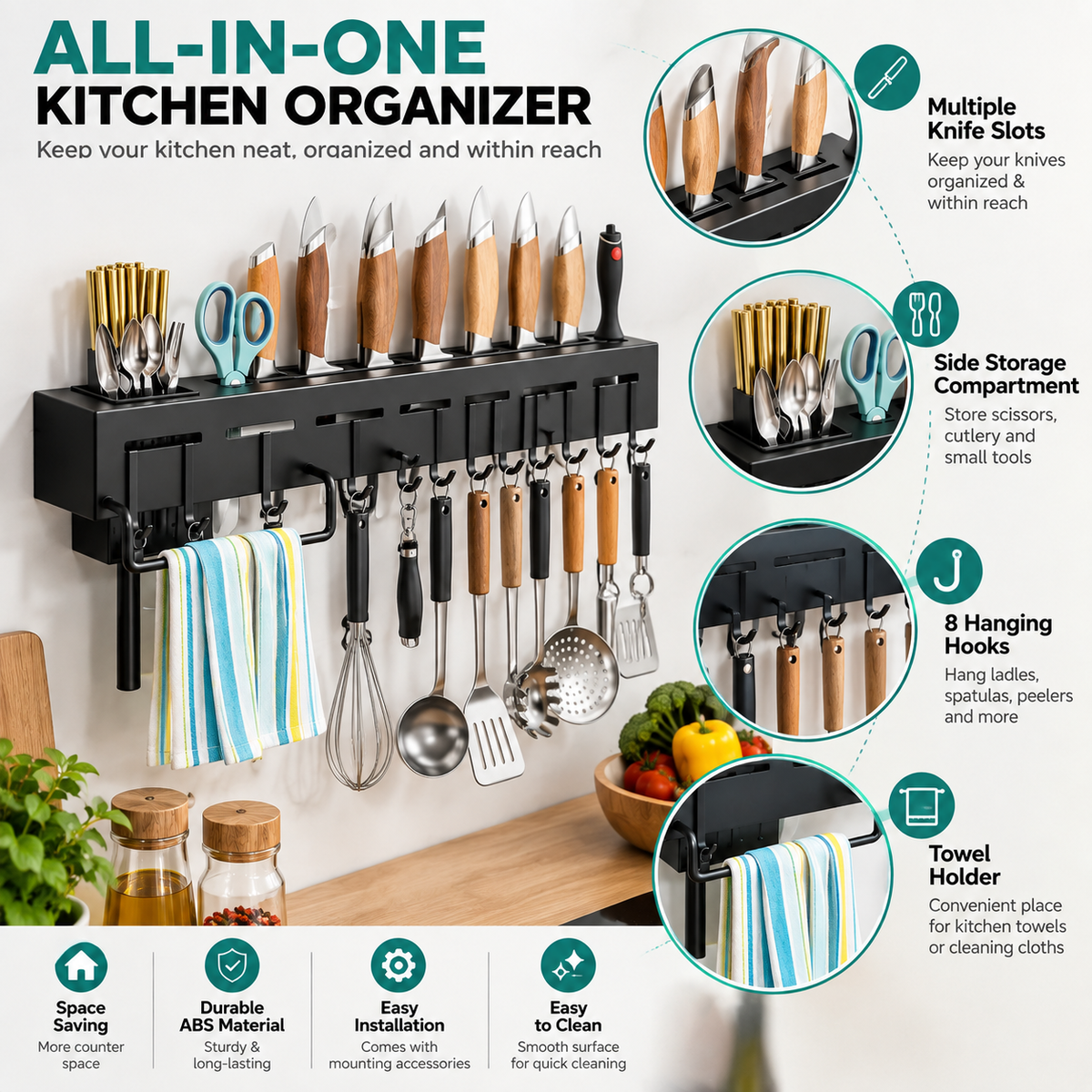 ClutterFree Kitchen Rack