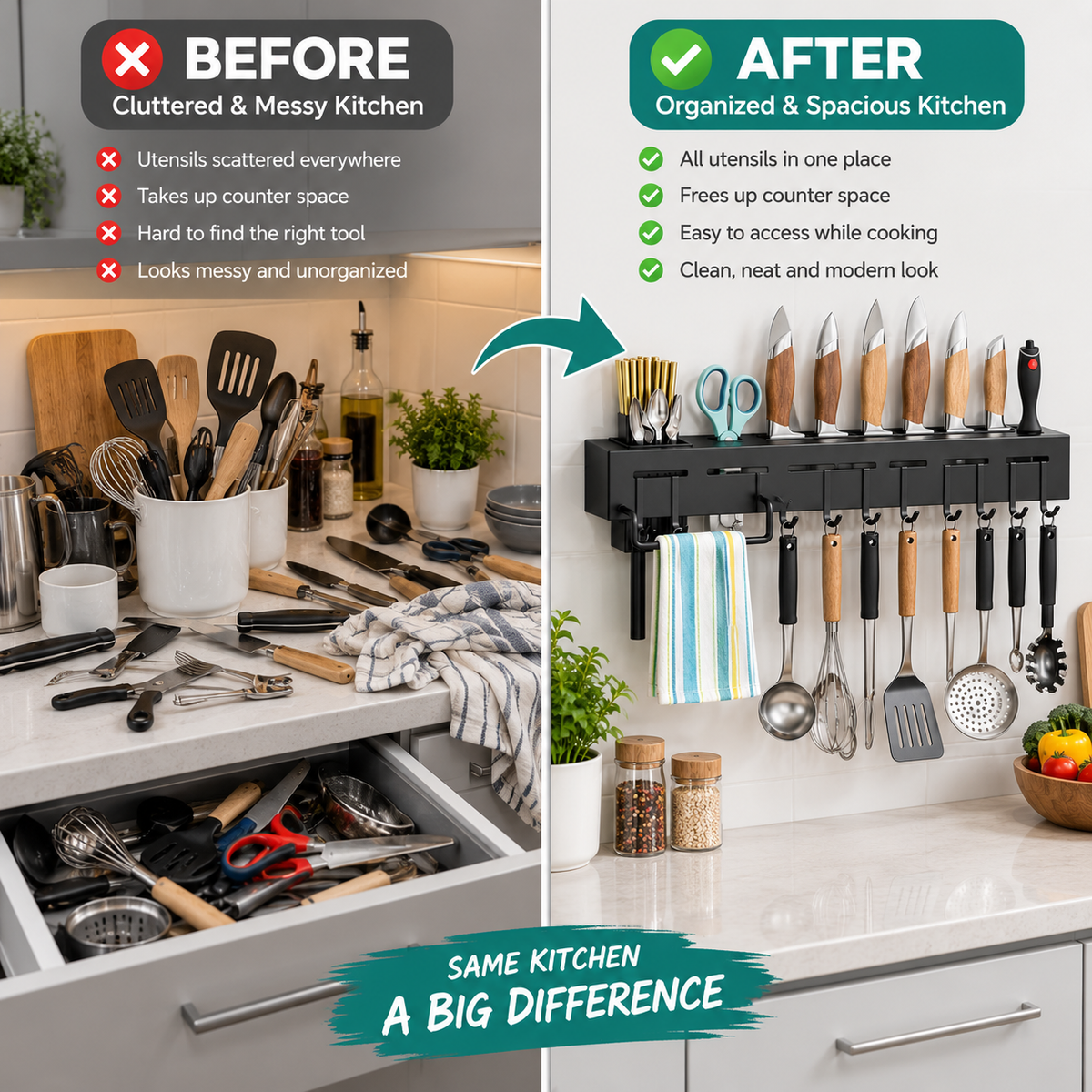 ClutterFree Kitchen Rack